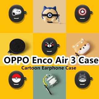 【พร้อมส่ง】เคสหูฟัง แบบนิ่ม ลายการ์ตูน สีพื้น สําหรับ OPPO Enco Air 3 OPPO Enco Air 3