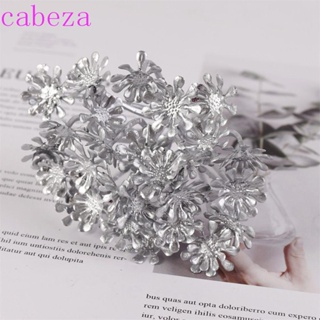 Cabeza ช่อดอกไม้ประดิษฐ์พลาสติกสีทองสีเงินสําหรับตกแต่งสวน Diy