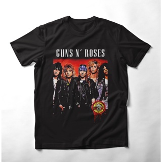 【hot sale】เสื้อยืดพิมพ์ลาย Guns BAND N ROSES