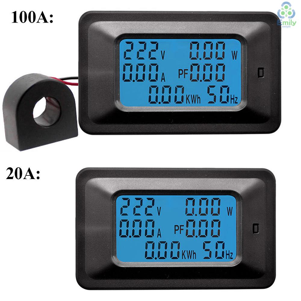 มาใหม่-เครื่องวัดแรงดันไฟฟ้าดิจิทัล-100a-lcd-5kw-โวลต์มิเตอร์-แอมมิเตอร์-แอมป์-วัตต์-มิเตอร์-ตัวบ่งชี้-19-มาใหม่