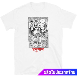 【ใหม่】เสื้อยืดผ้าฝ้ายประเทศไทย หนุมาน พระพุทธเจ้า เทพเจ้าลิง Shirt Lord Hanuman Tshirt - Unisex Short Sleeve Graphic Med