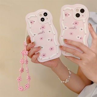 เคสโทรศัพท์มือถือ แบบนิ่ม ลายดอกไม้ สีชมพู สําหรับ Apple iPhone 14promax 13 12 11