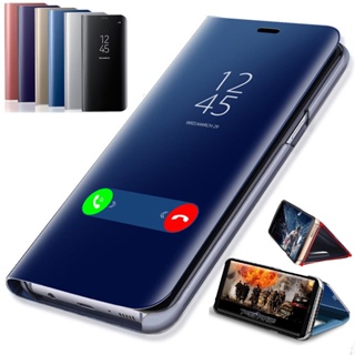 เคสโทรศัพท์มือถือ แบบฝาพับกระจก หรูหรา สําหรับ Samsung Galaxy S8 S9 S10 Plus Note 8 9 10