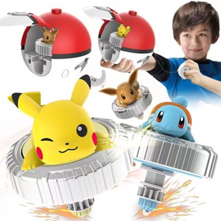 ของเล่นฟิกเโปเกม่อน ด้วยไจโรสโคป Pikachu Eevee Squirtle Charmander ของเล่นการ์ตูน รูปการกระทำ ของขวัญวันเกิดเด็กชาย