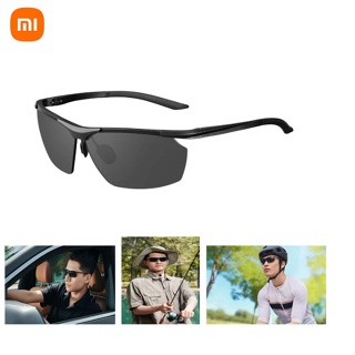 ของแท้ Xiaomi Mijia แว่นตากันแดด เลนส์โพลาไรซ์ ไนล่อน ทรงโค้ง ความละเอียดสูง ป้องกันมลพิษ UV400 สําหรับเล่นกีฬา