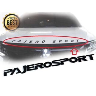 *แนะนำ* ป้ายโลโก้ฝากระโปรงหน้า pajero sport สีดำเงา งานอย่างเนียนตัวอักษรสวยสีดำเงา**ครบจบในร้านเดียว**