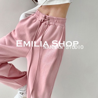 EMILIA SHOP กางเกงขายาว กางเกงเอวสูง ผู้หญิงสไตล์เกาหลี เสื้อผ้าแฟชั่นผู้หญิง y2k 2023 ใหม่ A23L0EH 0524