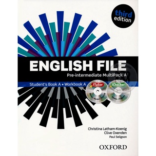 Bundanjai (หนังสือ) English File 3rd ED Pre-intermediate A : Students Book / Workbook with Key +iTutor and iChecker (P)