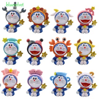 Bluevelvet ตุ๊กตาฟิกเกอร์ Doraemon PVC ขนาดเล็ก ของเล่นสําหรับเด็ก