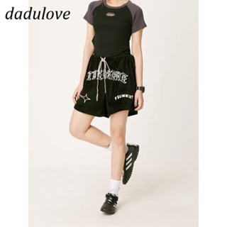 DaDulove💕 New American Ins Retro Letter Casual Shorts High Waist Sports Pants Large Size Jogging Pants