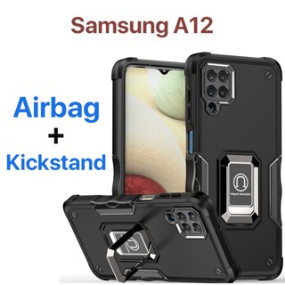 ถุงลมนิรภัย เคส Samsung A12 A22 4G 5G Case ป้องกันการตกหล่น ขาตั้งในตัว ปกป้องหน้าจอ ถุงลมนิรภัย กันกระแทก ป้องกันลายนิ้วมือ ปกป้องกล้อง กันลื่น samsung  galaxy a12