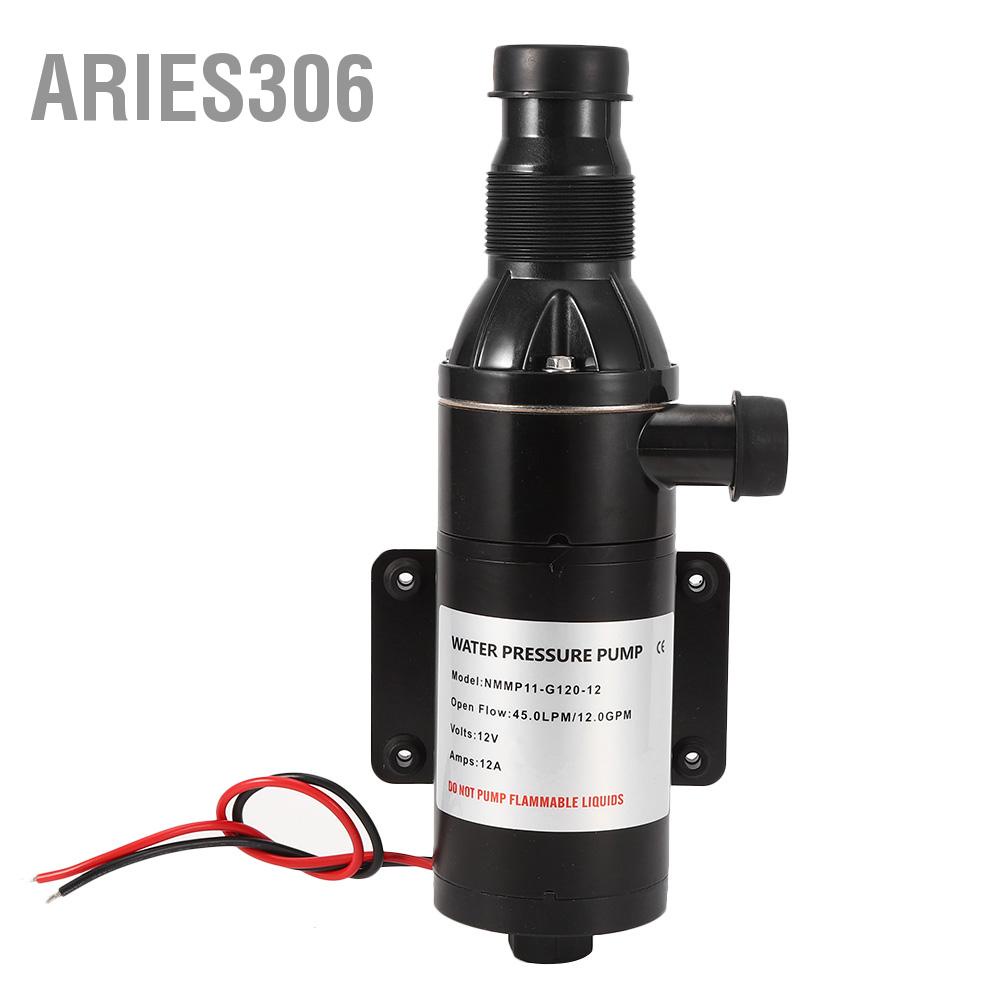 aries306-12v-45lpm-12gpm-น้ำเสีย-เครื่องสูบน้ำ-self-priming-เสียงต่ำสำหรับ-marine-เรือ-rv-toilet-การเกษตร