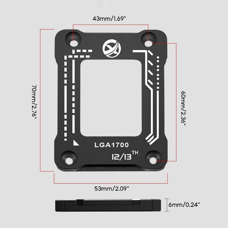 bang-กรอบอลูมิเนียมอัลลอยด์-ป้องกันกรอบ-cpu-ดัด-สําหรับ-intel12th-lga1700-lga1800