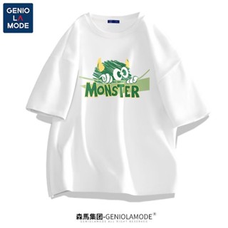 เสื้อยืดแขนสั้น ทรงหลวม ขนาดใหญ่ แฟชั่นฤดูร้อน สไตล์อเมริกัน สําหรับผู้ชาย และนักเรียน