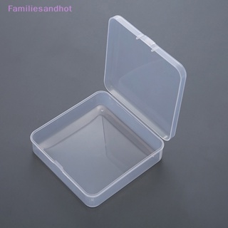 Familiesandhot&gt; กล่องพลาสติกใส ทรงสี่เหลี่ยม ขนาดเล็ก สําหรับใส่เครื่องประดับ ลูกปัด ของจิปาถะ ตกปลา