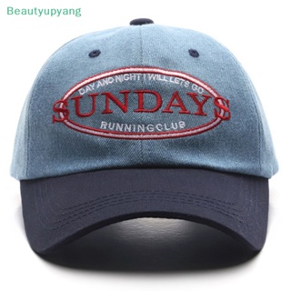 [Beautyupyang] หมวกเบสบอล ผ้าฝ้าย ปักลายตัวอักษร สไตล์คาวบอย แฟชั่นฤดูร้อน สําหรับผู้ชาย และผู้หญิง
