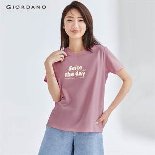 GIORDANO เสื้อยืดผู้หญิงแขนสั้น Womens print tee 05392212