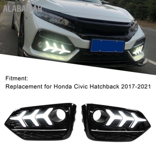 ALABAMAR ไฟวิ่งกลางวัน LED กันน้ำสำหรับรถยนต์ Honda Civic Hatchback 2017-2021