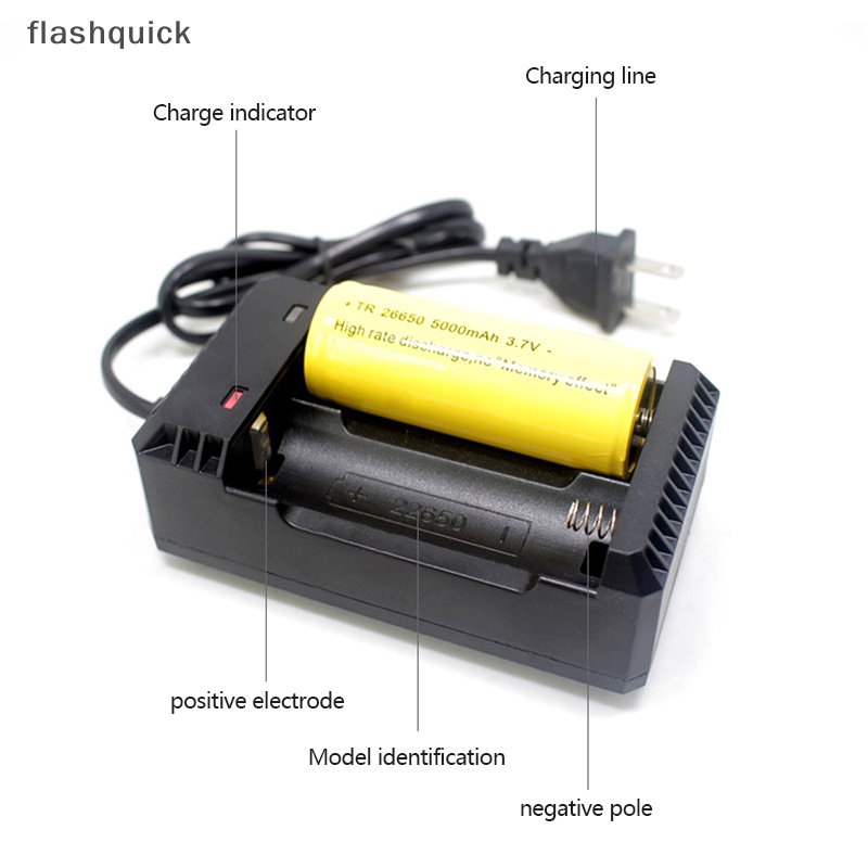 flashquick-26650-ที่ชาร์จ-li-ion-18650-ช่องเสียบคู่-พร้อมสายเคเบิล-ไฟฉาย-อะแดปเตอร์ชาร์จลิเธียม-li-ion-ชาร์จเร็ว