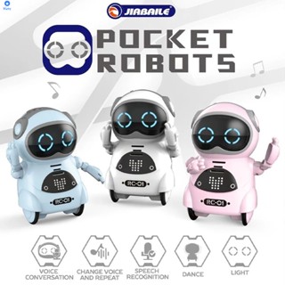 939a Pocket Rc Robot Talking Interactive Dialogue Voice Recognition Recording Singing Dancing Telling Story Mini Rc Robot Toys Gift 【bluey】