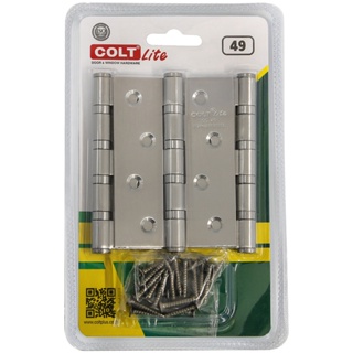 good.tools-COLT LITE บานพับสแตนเลส 201 #49 (4B)SS (แพ็ค3) (1แถม1) 4"x3"x1.8มม. สีสแตนเลส ถูกจริงไม่จกตา