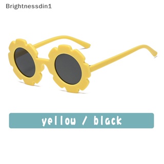 [Brightnessdin1] แว่นตากันแดด UV400 ทรงกลม ลายดอกไม้น่ารัก สําหรับเด็กผู้ชาย ผู้หญิง 2022