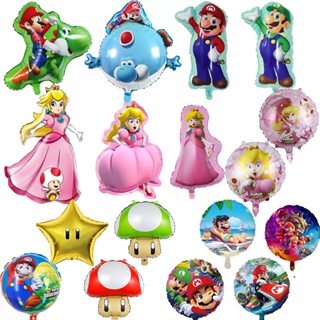 ลูกโป่งฟอยล์ ลาย Super Mario Princess Peach สําหรับตกแต่งปาร์ตี้วันเกิดเด็ก 1 ชิ้น