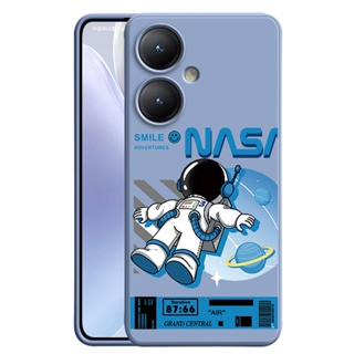 เคสโทรศัพท์มือถือ ซิลิโคน กันกระแทก ลายนักบินอวกาศ NASA สีแคนดี้ สําหรับ VIVO V2249 V2247 V2248 V2254 V2252