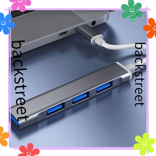 Backstreet อะแดปเตอร์แยกข้อมูล USB C HUB 4 พอร์ต OTG USB 3.0 สําหรับแล็ปท็อป PC