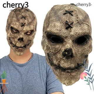 Cherry3 หน้ากากยาง รูปหัวกะโหลก ทนทาน สําหรับปาร์ตี้ฮาโลวีน