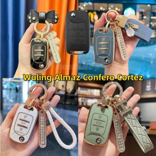 เคสกุญแจรีโมทรถยนต์ TPU สําหรับ Wuling Almaz confero cortez Wuling miniev Baojun