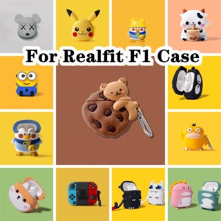 【จัดส่งรวดเร็ว】เคสหูฟัง แบบนิ่ม ลายการ์ตูน สําหรับ Realfit F1 Realfit F1