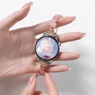 สายนาฬิกาข้อมือ รูปพัด 20 มม. 22 มม. เข้าได้กับ Galaxy Watch 5 GT และนาฬิกาข้อมือสมาร์ทวอทช์อื่น ๆ สําหรับผู้หญิง