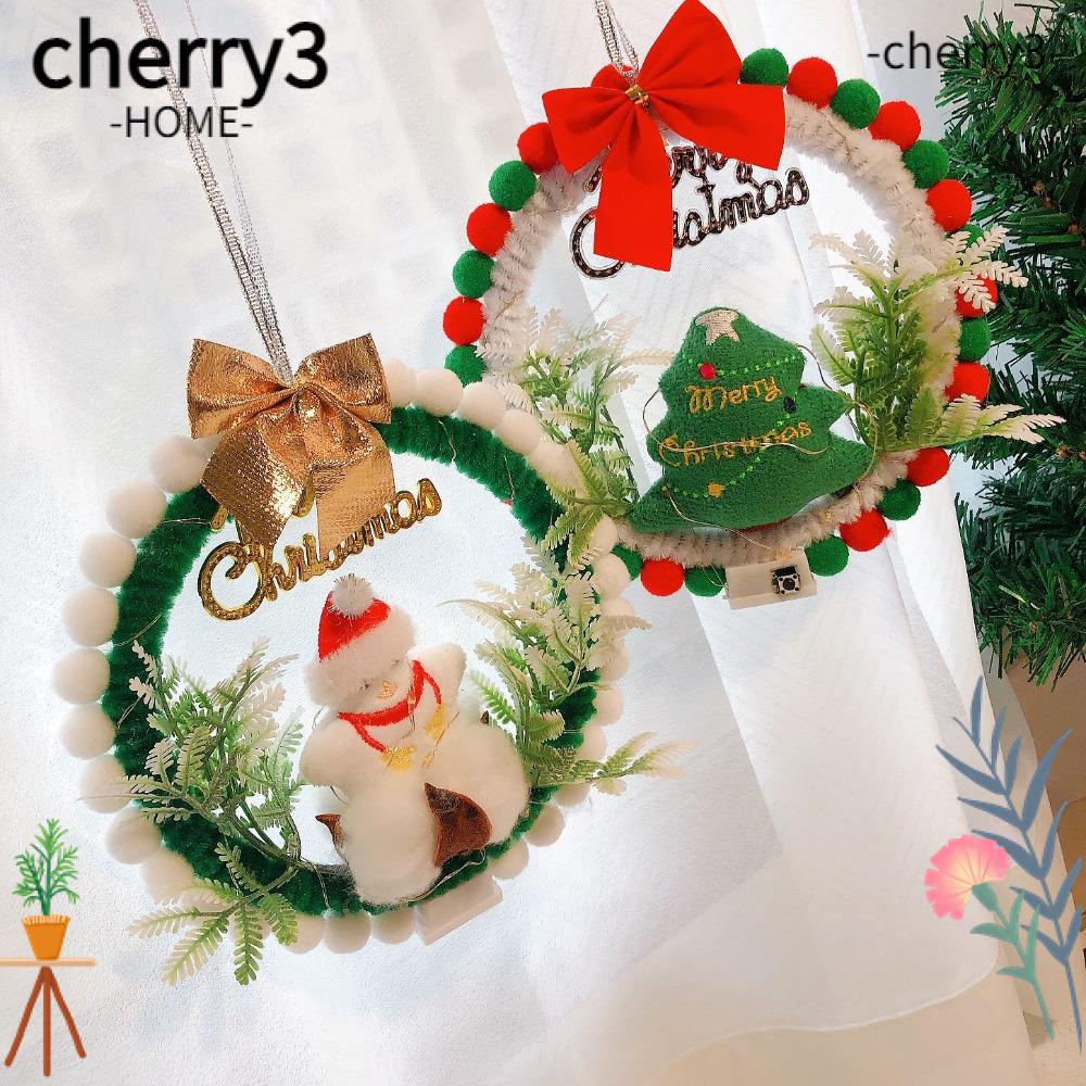 cherry3-พวงหรีดคริสต์มาส-แบบแขวน-สําหรับตกแต่งต้นคริสต์มาส