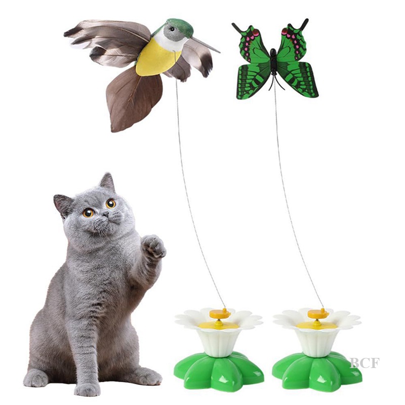 bcf-ของเล่นแมว-แบบโต้ตอบ-ของเล่นนกบินไฟฟ้า-สําหรับแมว-360-ของเล่นแมวไฟฟ้า-หมุนได้-สําหรับแมว