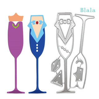 Blala แผ่นแม่แบบโลหะ ตัดลายนูน รูปแก้วไวน์ สําหรับตกแต่งสมุดภาพ อัลบั้ม การ์ด กระดาษ