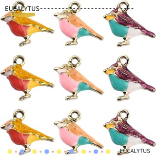 Eutus จี้รูปนกนําโชค สีชมพู สีม่วง สีแดง แฮนด์เมด สําหรับคู่รัก