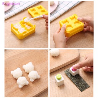 Brightsun ชุดแม่พิมพ์ทําซูชิ ข้าวปั้น เบนโตะ รูปหมีน่ารัก DIY สําหรับเด็ก 1 ชุด
