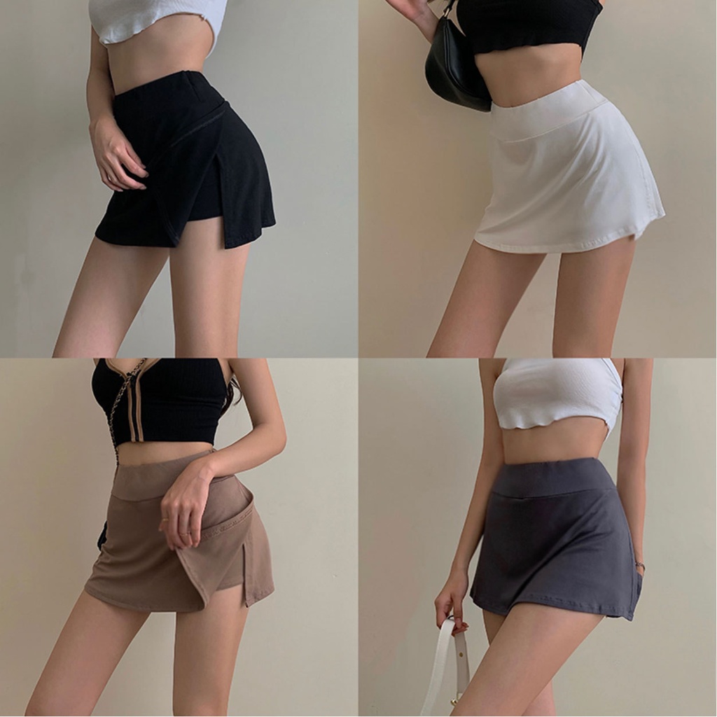 4-สี-กระโปรงเทนนิส-เอวสูง-ทรงเอ-สีพื้น-เซ็กซี่-สําหรับผู้หญิง-เหมาะกับฤดูร้อน