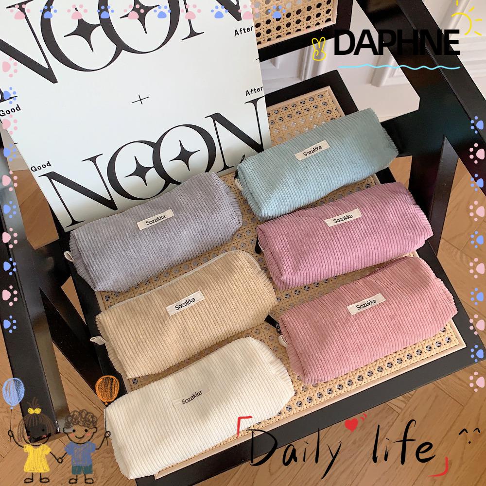 daphne-กระเป๋าถือ-กระเป๋าดินสอ-ผ้าลูกฟูก-สําหรับเดินทาง