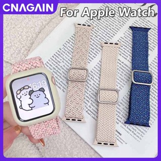 Cnagain สายนาฬิกาข้อมือไนล่อนถัก สําหรับ Apple watch 49 มม. 45 มม. 41 มม. 44 มม. 40 มม. 42 มม. 38 มม. iWatch Series 8 7 6 5 4 3 2 1 SE Ultra