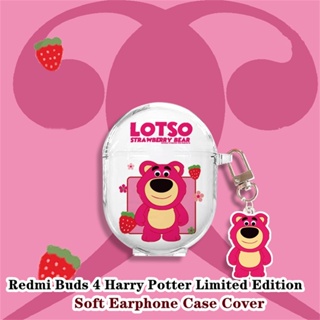 【จัดส่งรวดเร็ว】เคสหูฟังนิ่ม แบบใส ลายหมีสตรอเบอร์รี่ สําหรับ Redmi Buds 4 Harry Potter Limited Edition