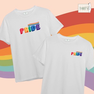 เสื้อยืดผ้าฝ้ายพิมพ์ลายขายดี pride month1 LGBTQ เสื้อยืดUnisex (ผ้าcotton 100% สกรีนชัด สีสด ติดทน)