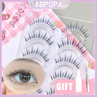 Abpopa Beauty ABpopa ขนตาปลอม หยิกงอน ดูเป็นธรรมชาติ ขนาดเล็ก A07 ห้าคู่