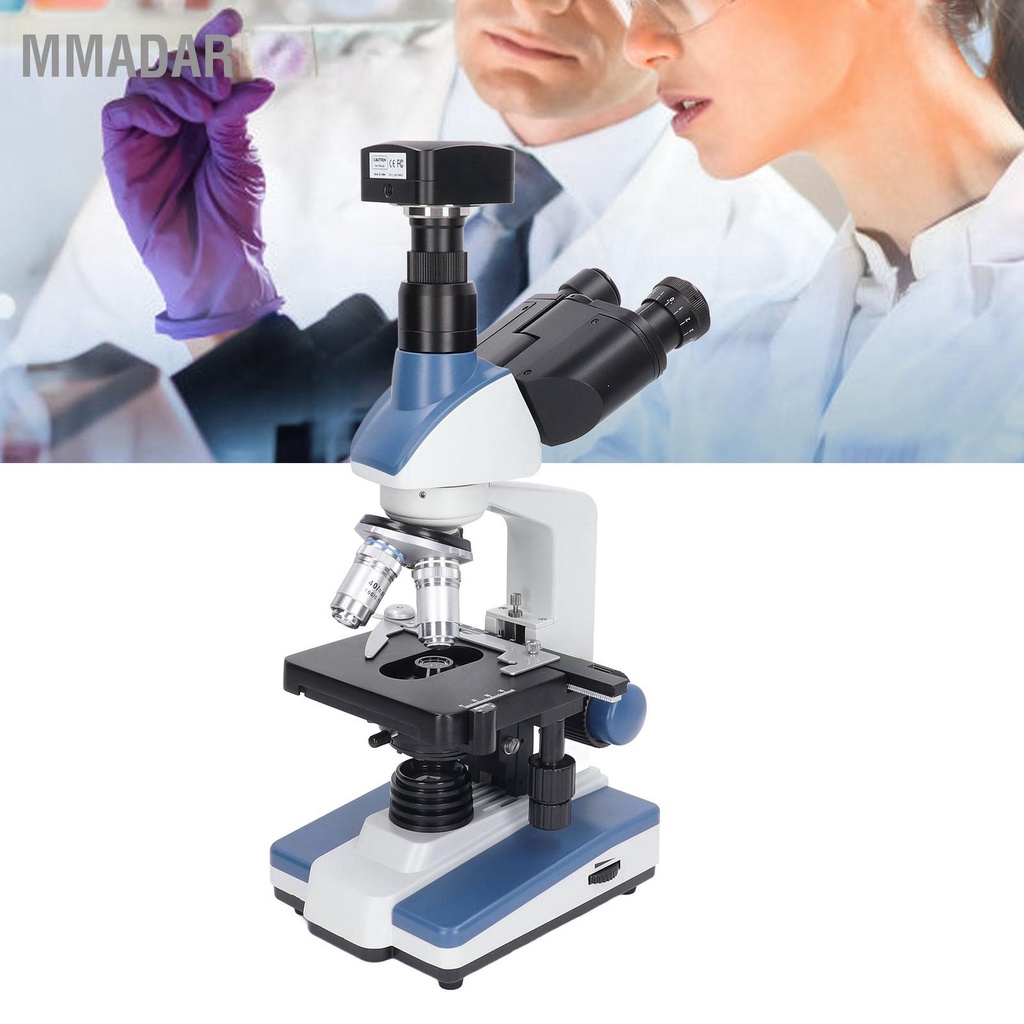 mmadar-electric-compound-trinocular-microscope-307x-to-7690x-led-with-5mp-usb-2-0-camera-ac85-240v