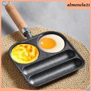 [Almencla] กระทะย่างไส้กรอก ไข่ ข้าวโพด ฮอตดอก 4 ช่อง ไม่เหนียวติด DIY สําหรับทําอาหารเช้า กลางแจ้ง