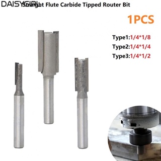 【DAISYG】Milling Cutter 1/4\" Shank 1 Piece For Woodworking Hard Alloy Silver