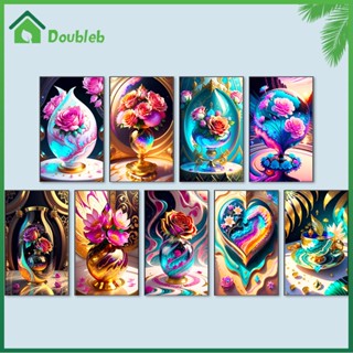 【Doub X ✮】ภาพวาดปักเพชร ทรงกลม ลายแอปสแตรกท์ 5D DIY สําหรับตกแต่งบ้าน ✮