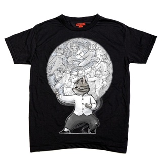 เสื้อยืด แขนสั้น แชปเตอร์วัน สเก๊ตบุ๊ค ลาย แมวกังฟู ผ้านิ่ม / Kungfu Cat Chapter One Sketchbook Soft T-Shirt