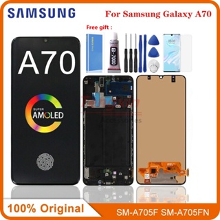 อะไหล่หน้าจอสัมผัส LCD AMOLED 6.7 นิ้ว สําหรับ Samsung Galaxy A70 A705 Galaxy A70 A705F A705FN